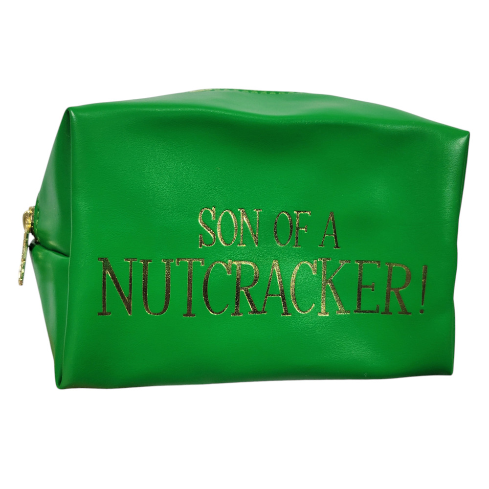 Elf Nutcracker Make Up Bag Green Pouch Cosmetics Case Festive Makeup Revolution